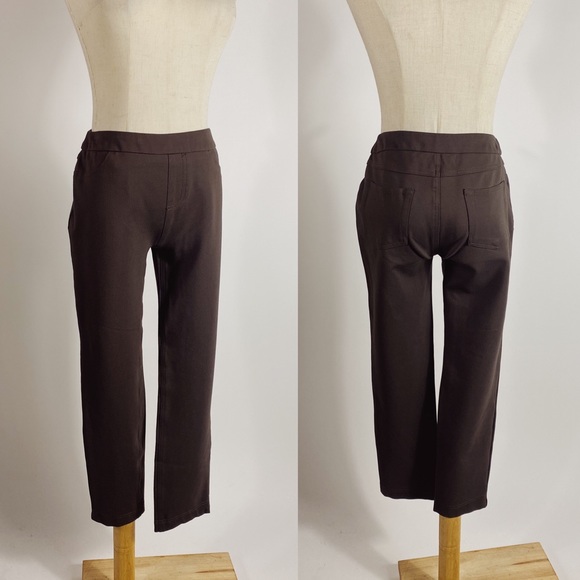 Soft Surroundings Pants - SOFT SURROUNDINGS Ponte Stretch Pull On Legging Chocolate Brown Womens Pet Sml